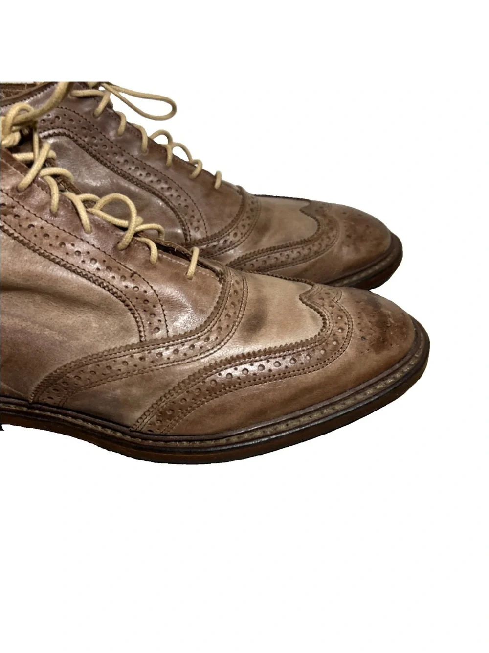 Allen Edmonds Cronmok Men’s Wingtip Ankle Boots Drown Leather Size 9 USA